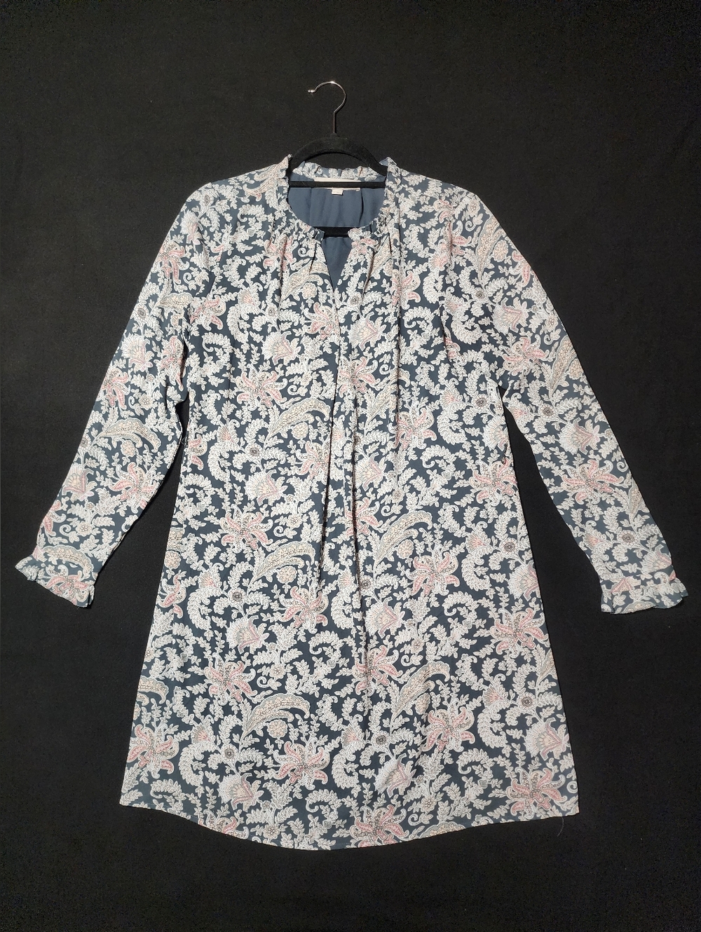 LOFT Womens Vine Ruffle Floral Paisley Dress Boho Flowy